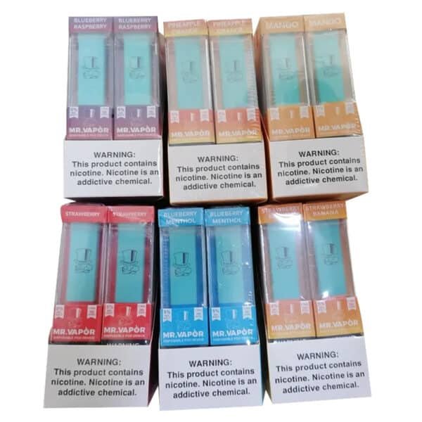 Mr Vapor Oem Supported, 400 Puffs Mr Vapor 280mah Disposable Vape 1.3ml Nic Salt Vape Multi Flavors Detail5